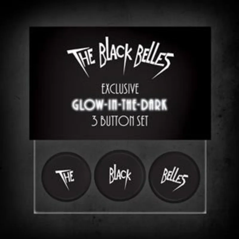 Black Belles Glow In the Dark Button Set