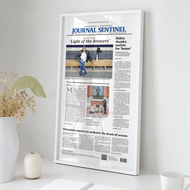 Bob Uecker Light of the Brewers Front Page