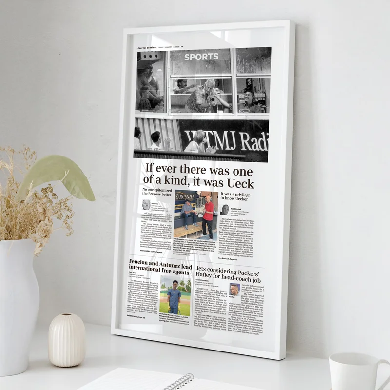 Bob Uecker One of a Kind Tribute Front Page
