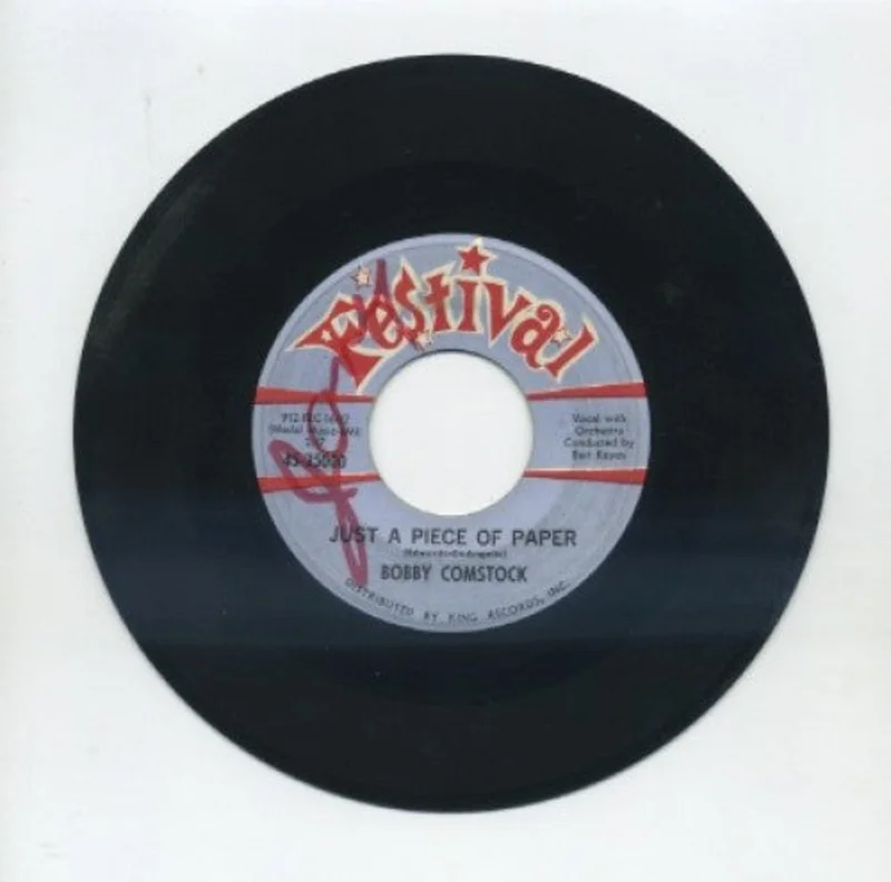 Bobby Comstock - Just A Piece Of Paper/ The Garden Of Eden