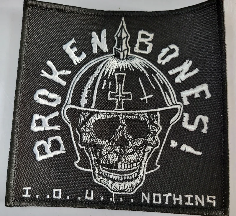 BROKEN BONES EMBROIDERED PATCH
