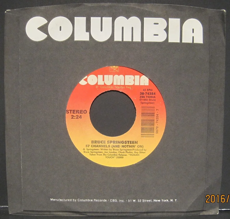 Bruce Springsteen "57 Channels" b/w "Part Man Part Monkey"