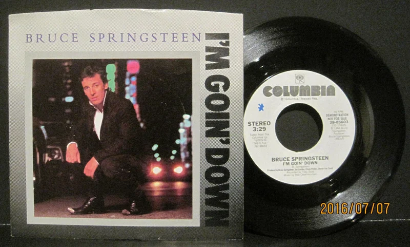 Bruce Springsteen - I'm Going Down (Both Sides) White Label Promo w/ PS