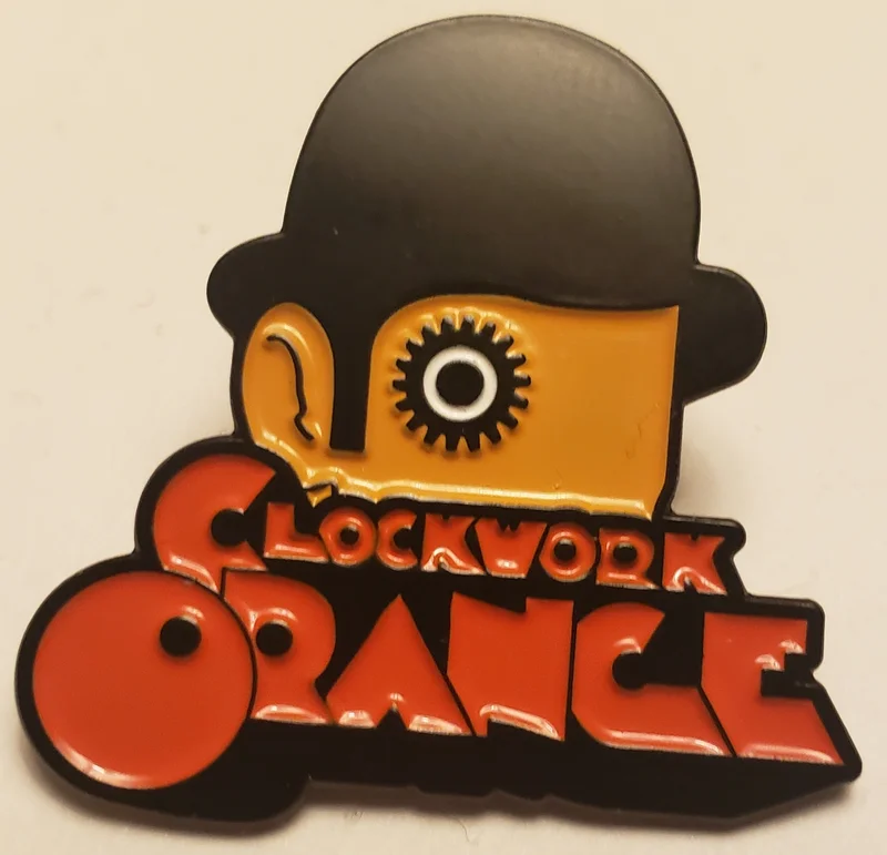 CLOCKWORK ORANGE ENAMEL BADGE