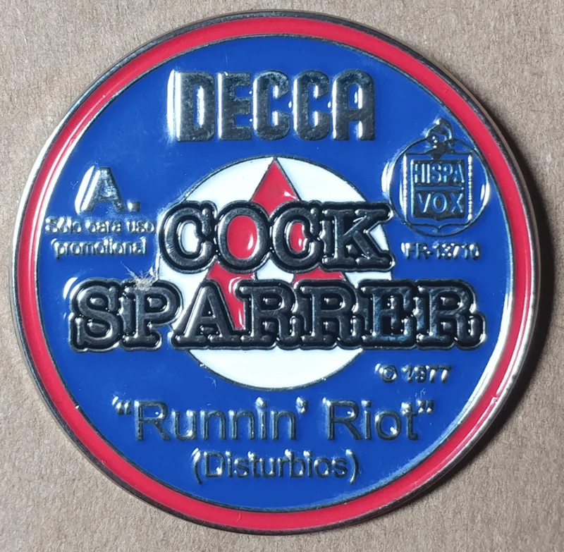 Cock Sparrer ENAMEL BADGE