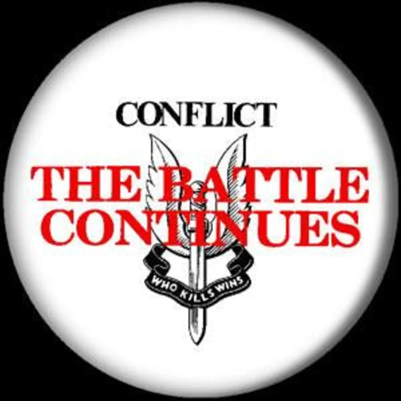 CONFLICT BATTLE button (1 inch)