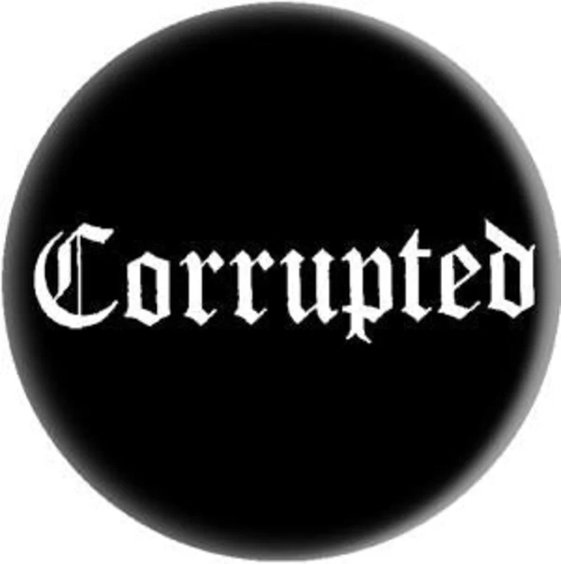 CORRUPTED button (1 inch)