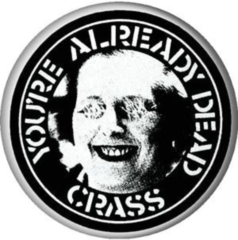 CRASS ALREADY DEAD button (1 inch)
