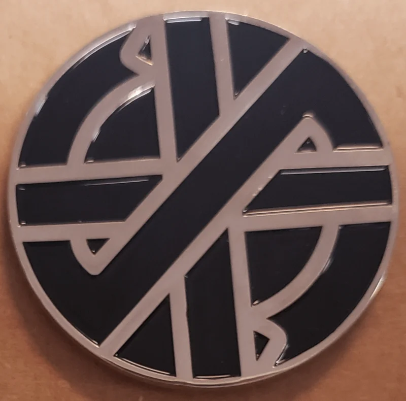 CRASS SYMBOL ENAMEL BADGE