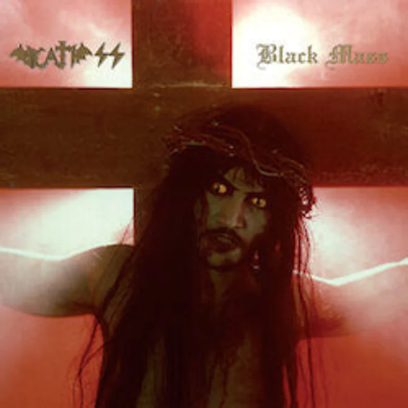 Death SS - Black Mass USED METAL LP (red and black splatter)
