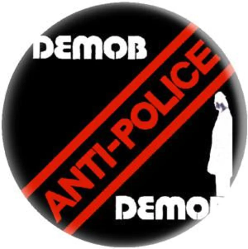 DEMOB POLICE button (1 inch)