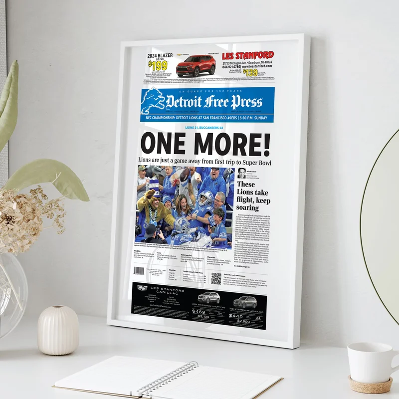 Detroit Lions One More Front Page Wall Art