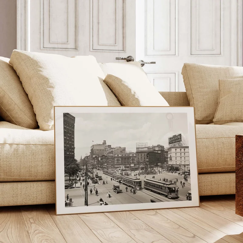 Detroit Woodward Ave 1915 Wall Art