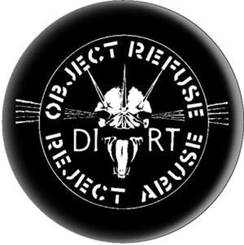 DIRT REFUSE button (1 inch)