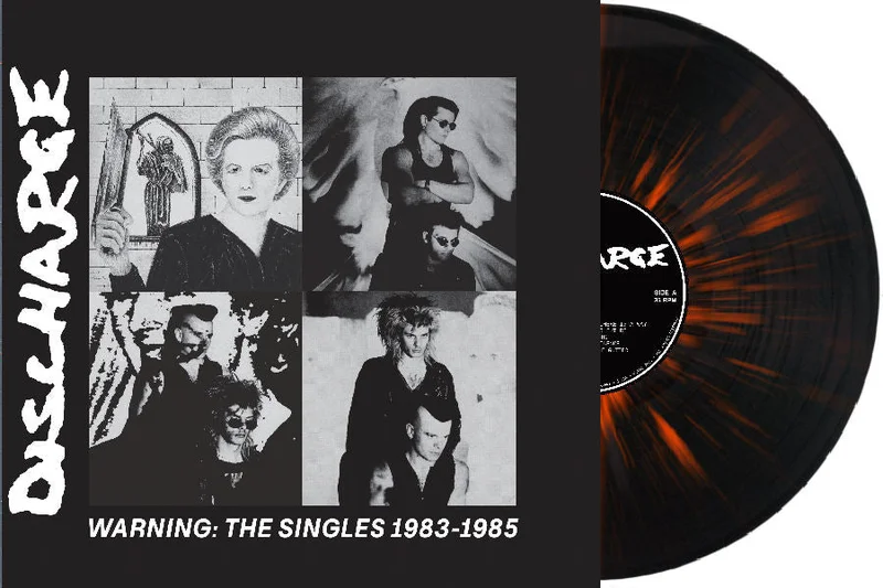 Discharge - Warning: The Singles 1983 to 1985 NEW LP (black w/ orange splatter vinyl)