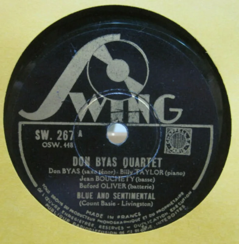 Don Byas Quartet - Blue and Sentimental b/w Ain't Misbehavin'