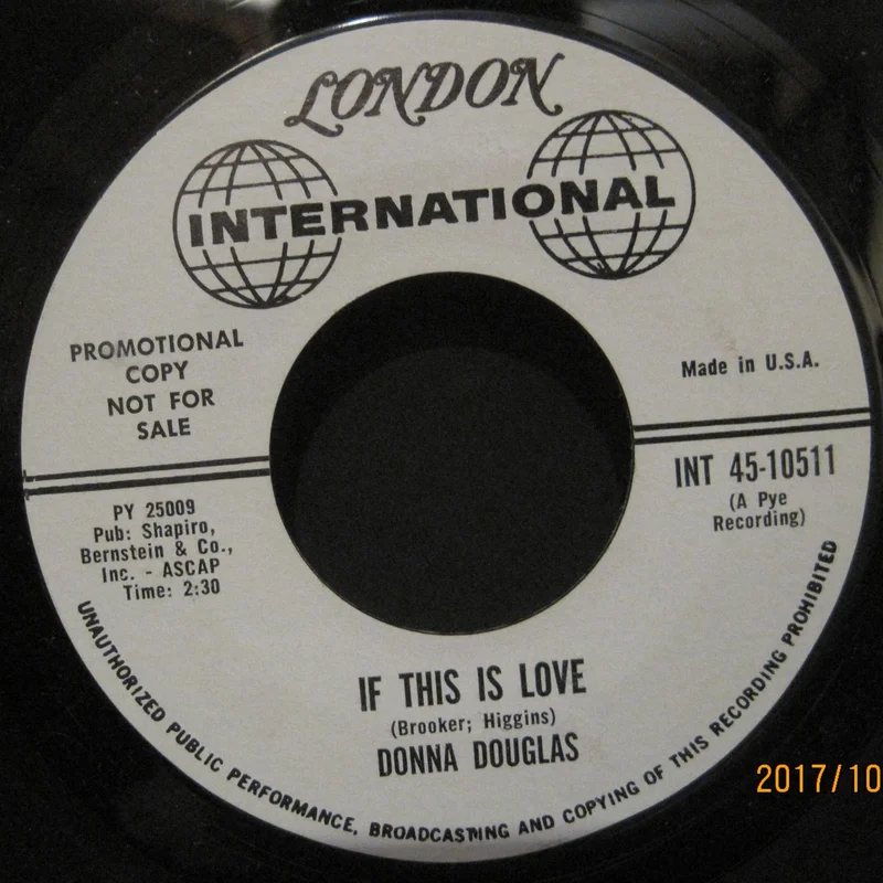 Donna Douglas - The Message In A Bottle b/w If This Is Love PROMO