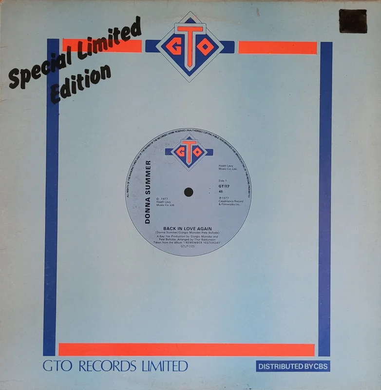 Donna Summer - Back In Love Again 12" Single