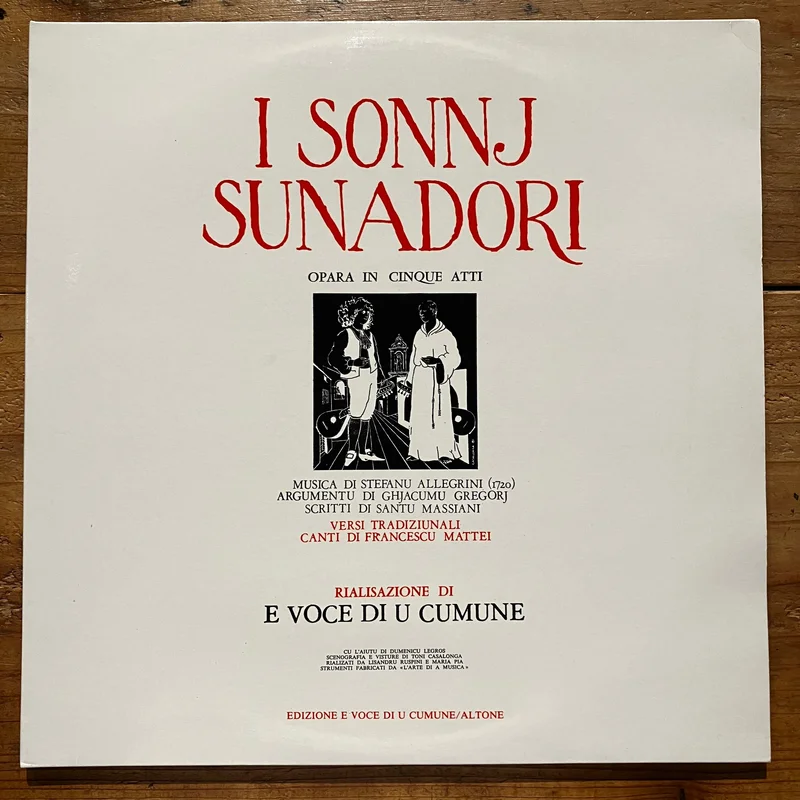 E Voce Di U Cumune  I Sonnj Sunadori (LP)