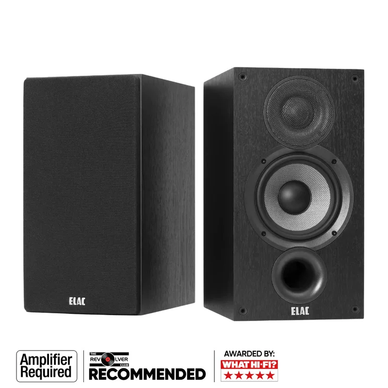 ELAC Debut B5.2 Bookshelf Speakers [Black Brushed] [Amp Needed]