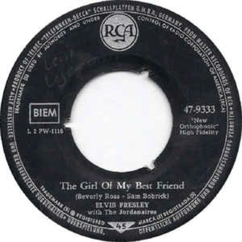 Elvis Presley With The Jordanaires  The Girl Of My Best Friend