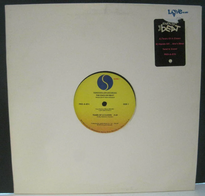 English Beat - Tears of a Clown b/w Hands Off...She's Mine & Twist and Crawl 12"