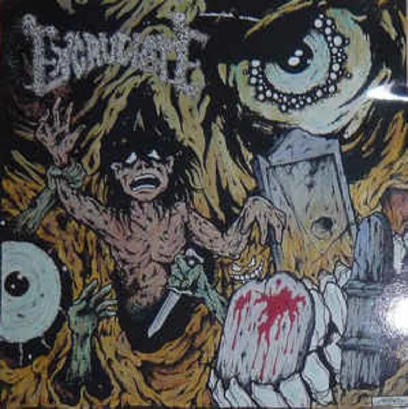 Excruciate / Epitaph - S/T USED METAL LP (red/black vinyl)
