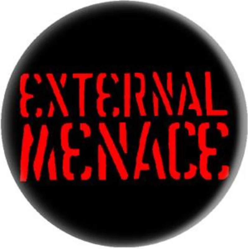 EXTERNAL MENACE LOGO button (1 inch)