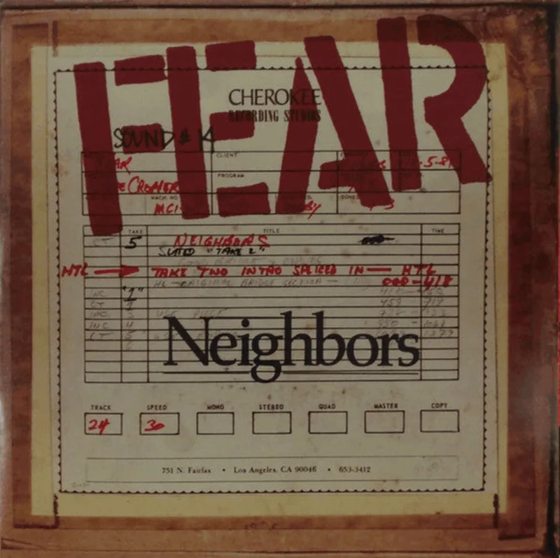 Fear & John Belushi - Neighbors NEW 7"