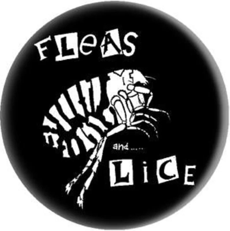 FLEAS AND LICE FLEA button (1 inch)