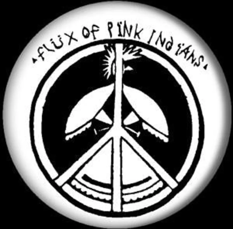 FLUX OF PINK INDIANS PEACE button (1 inch)