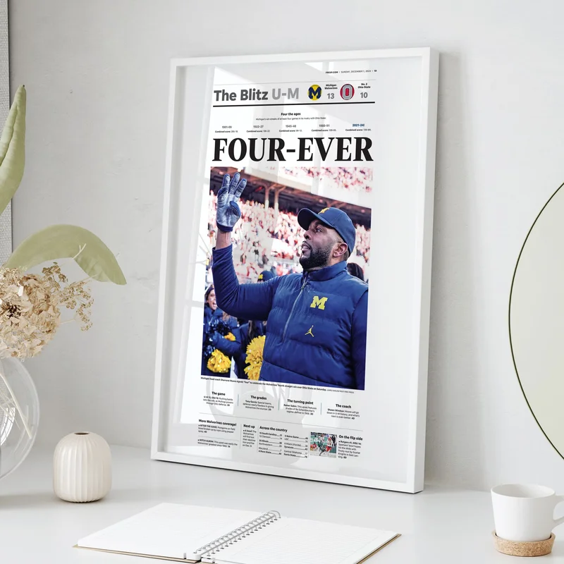 FOUR-EVER: 2024 Michigan vs Ohio State Front Page Wall Art
