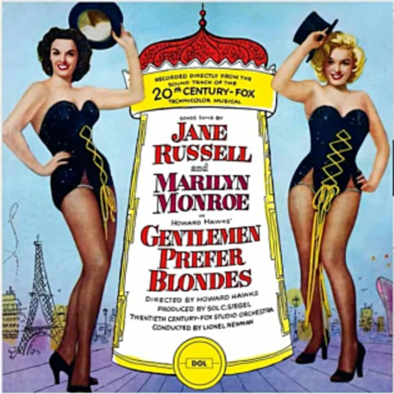 Gentlemen Prefer Blondes - w/ Jane Russell & Marilyn Monroe - import LP on colored vinylp