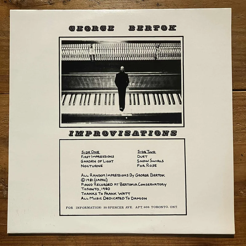 George Bertok - Improvisations (LP)