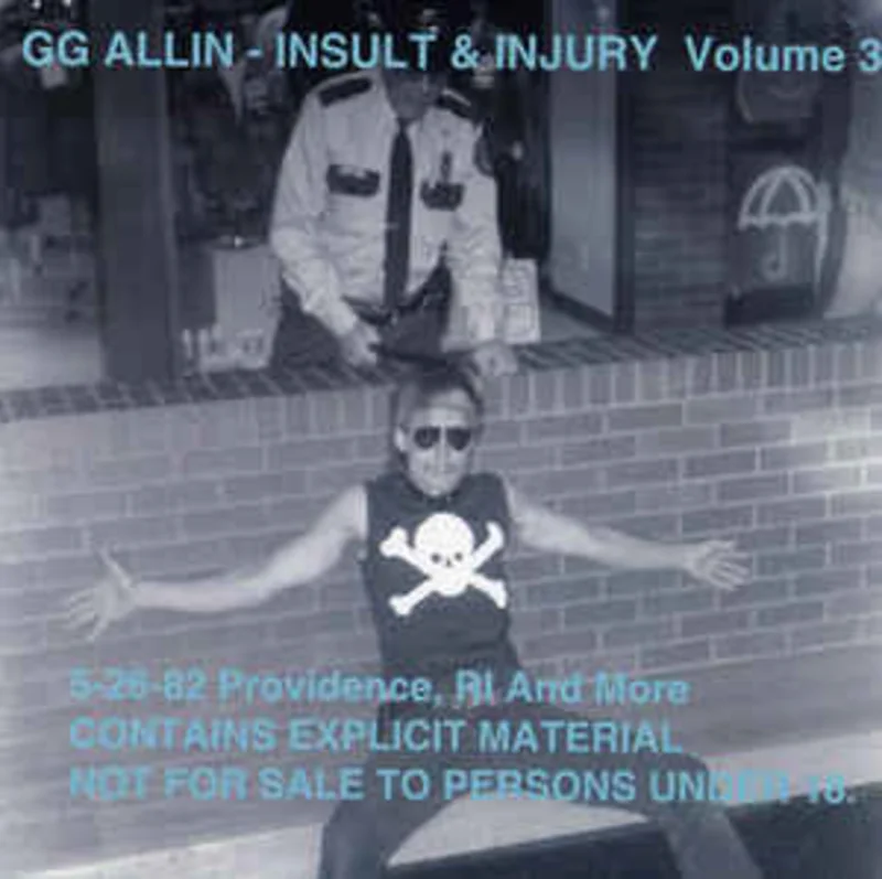 GG Allin - Insult & Injury Volume 3 (5/26/82 Providence, RI And More) NEW CD