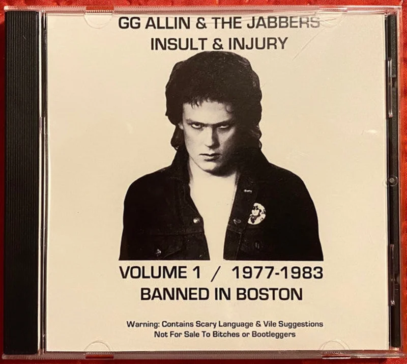 GG Allin & The Jabbers - Insult & Injury Volume 1  1977 to 1982 NEW CD