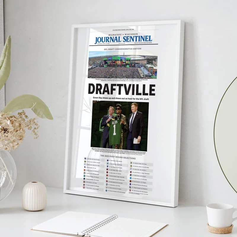 Green Bay Draftville 2025 NFL Draft Milwaukee Journal Sentinel Front Page
