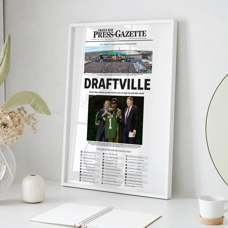 Green Bay Draftville 2025 NFL Draft Press-Gazette Front Page
