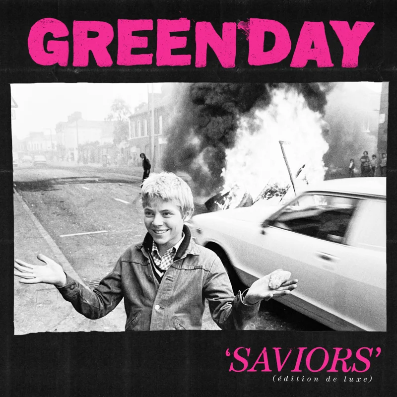 Green Day - Saviors (edition de luxe) - Indie Exclusive 2 LPs on limited CLEAR PINK SPLATTER vinyl w/ bonus tracks