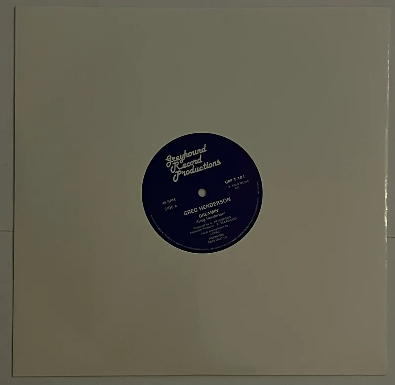 Greig Henderson - Dreamin' 12" Single
