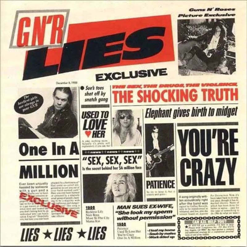 Guns N' Roses - G N' R Lies USED METAL LP (censored)