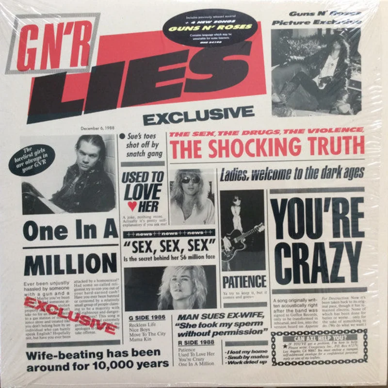Guns N' Roses - G N' R Lies USED METAL LP (uncensored)
