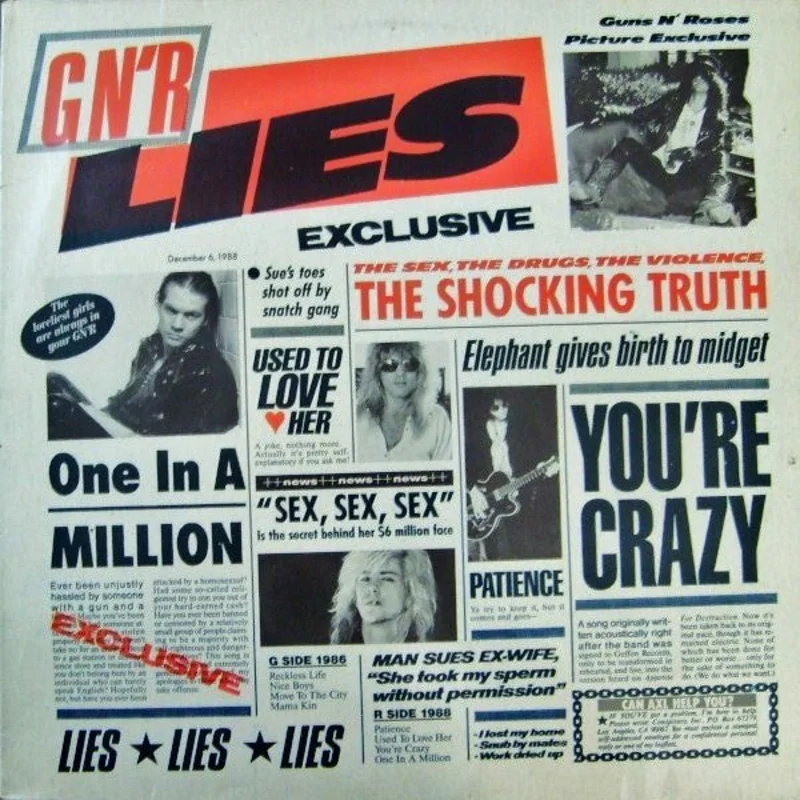 Guns N' Roses - G N' R Lies USED METAL LP (VE)