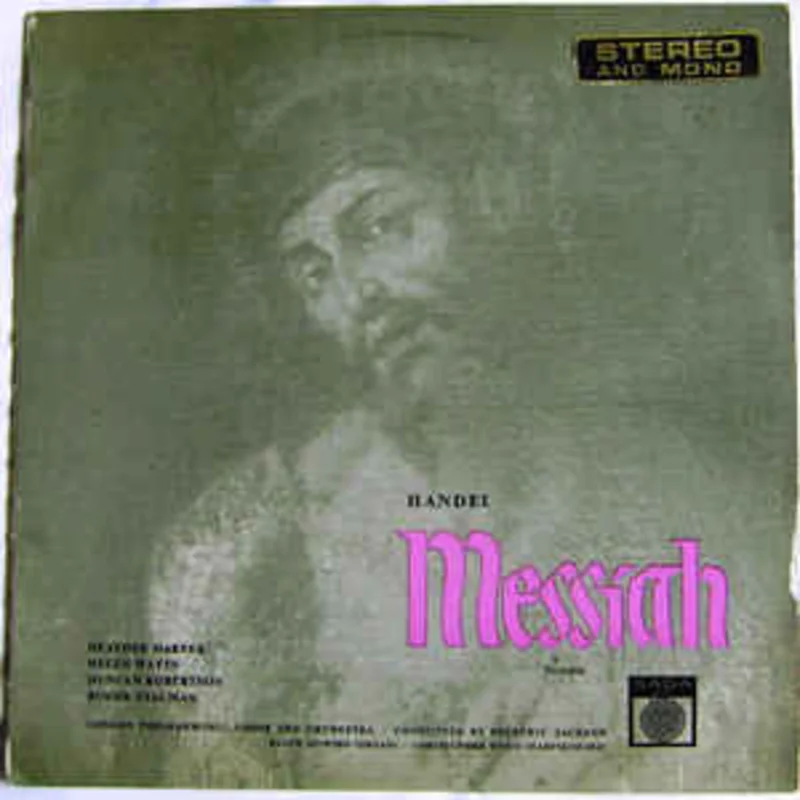 Handel* / Heather Harper / Helen Watts / Duncan Robertson (3) / Roger Stalman / Ralph Downes / Christopher Wood / London Philharmonic Choir* And Orchestra* Conducted By Frederic Jackson*  Messiah Excerpts (1962)