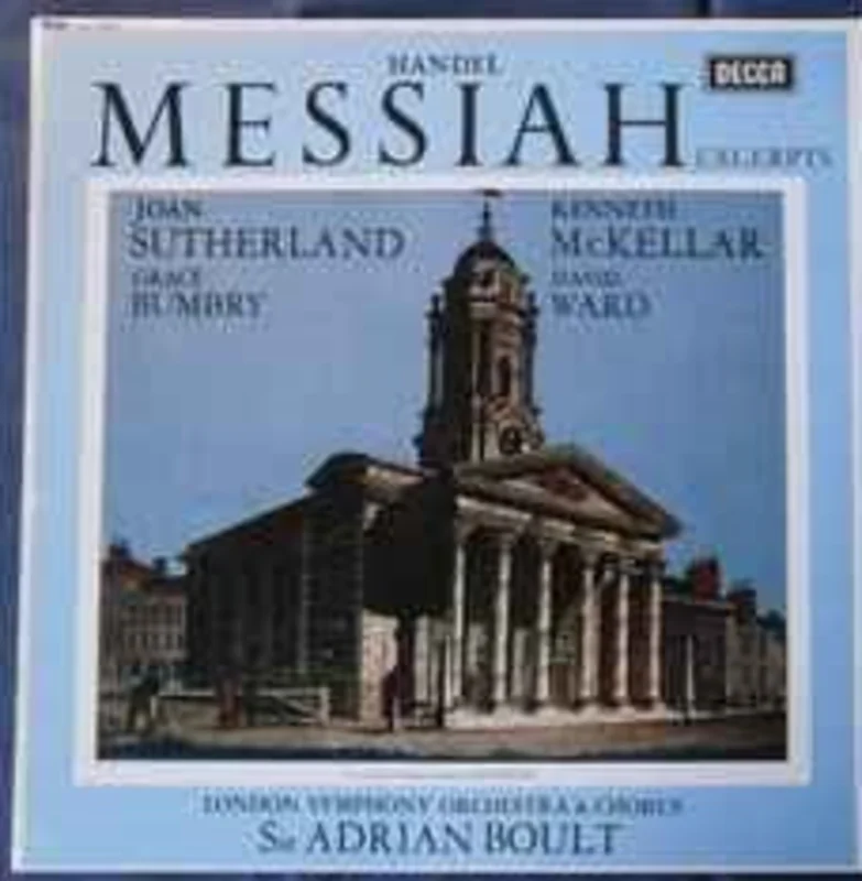 Handel*, Joan Sutherland, Kenneth McKellar, Grace Bumbry, David Ward , London Symphony Orchestra & Chorus*, Sir Adrian Boult  Messiah Excerpts  (1961)