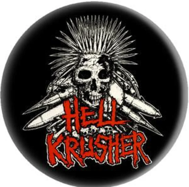 HELLKRUSHER SKULL button (1 inch)