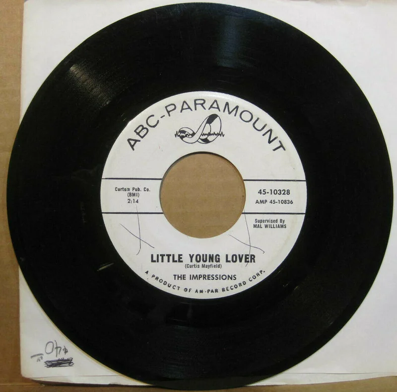 Impressions - Little Young Lover b/w Never Let Me Go PROMO