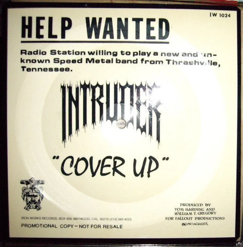 Intruder - Cover Up USED METAL 7" (promo)