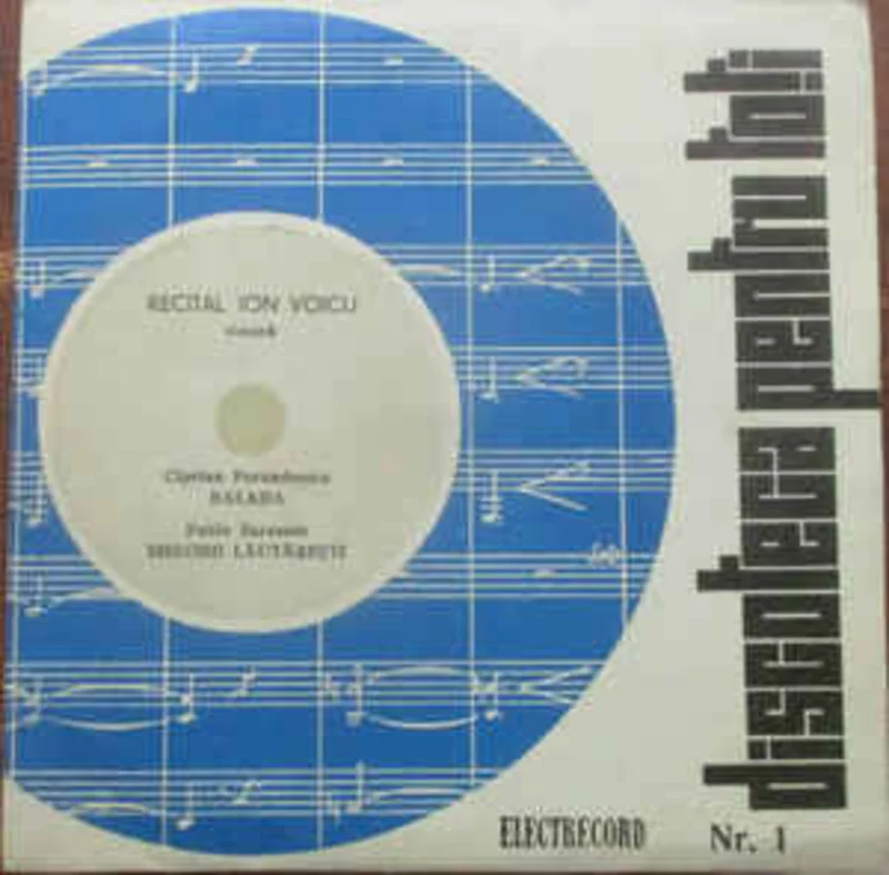 Ion Voicu Vioar  Ciprian Porumbescu / Pablo Sarasate*  Recital Ion Voicu  Balada / Melodii Lutreti (1967)