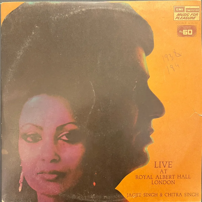 Jagjit Singh & Chitra Singh*  Live At Royal Albert Hall London (Used Vinyl - VG+) JB Marketplace